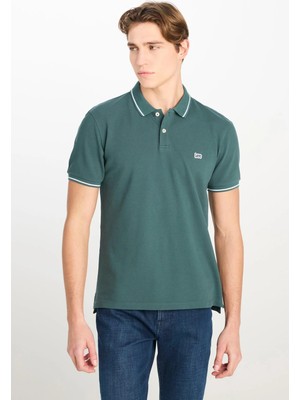 Lee Erkek Regular Fit Polo T-Shirt Evergreen