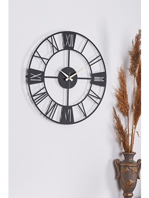 Elarque Duvar Saati Modern Siyah , 41 cm Çapında Şık Tasarım