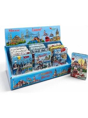 Magicool Taşlı Istanbul Temalı Ince El Aynası ALK5820
