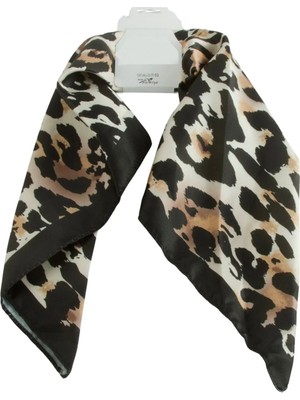 sbodurhome Leopar Desenli Zr Saten Fular 50*50 cm