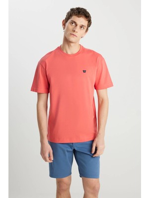 Wrangler Relaxed Fit Small Logo T-Shirt Burnt Sienna