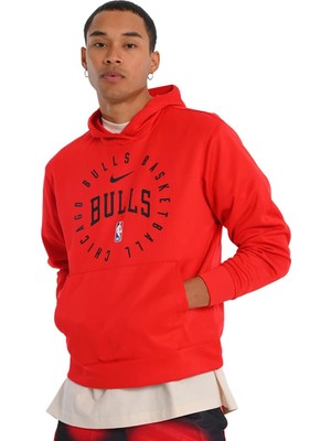 Nike Chicago Bulls Nba Mens Sweatshirt Kapüşonlu Erkek Sweatshirt Kırmızı