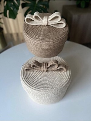 Elarque Sepet Iki Bölmeli Kapaklı Dekoratif , Şık ve Kullanışlı Saklama