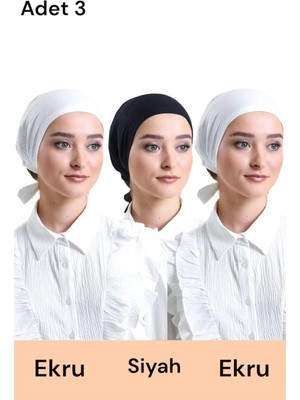 ALDAIYR 3 Adet Düz Dikişsiz Penye Bone