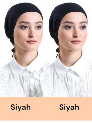 ALDAIYR 2 Adet Düz Dikişsiz Penye Bone