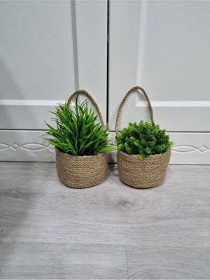 Elarque Sepet Mini Jüt Çiftli, Dekoratif ve Çok Amaçlı Saklama Çözümü
