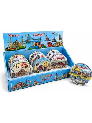 Magicool Taşlı Istanbul Temalı Ince El Aynası ALK5821
