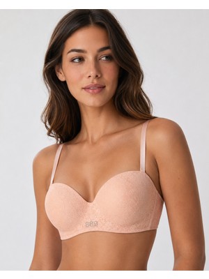 Velina Secret Lotus Cup Balenli Desteksiz Toparlayıcı Sütyen - Pembe