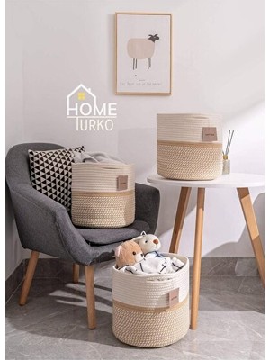 Elarque Sepet 3'lü Jüt Hasır Takımı, Banyo ve Çamaşır Düzenleyici