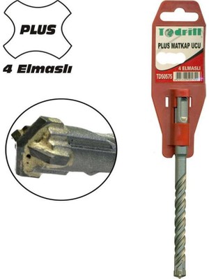 Ematcrt Mey Ithalat® Todrill TD50555 6X210 Sds Plus 4 Elmaslı Matkap Ucu