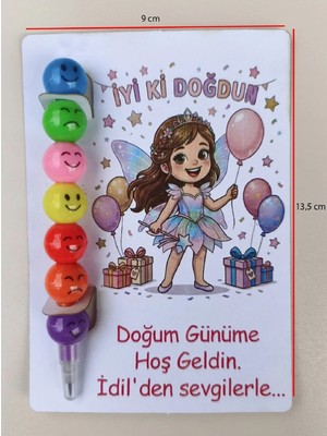 Wi Fro 5 Adet Kişiye Özel Kız Çocuğu Doğum Günü Arkadaş Hediyesi Emoji Yumurtlayan Renkli Kurşun Kalem