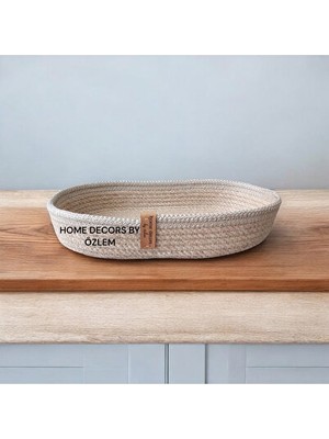 Elarque Sepet Oval Hasır , Dekoratif ve Çok Amaçlı, 26X16X5CM