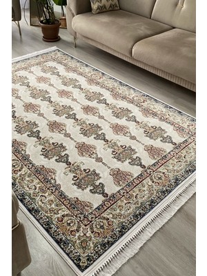 Romeda Home Hanedan, Osmalı Ipeksi Yün Tuşeli Triko Akrilik Dokuma Oturma Odası ve Salon Halısı