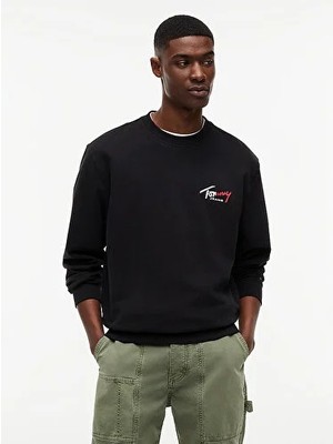 Tommy Hilfiger Tjm Erkek Regular Entry Sign Sweatshirt