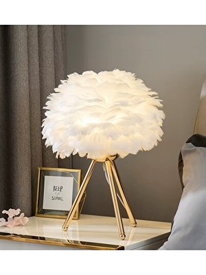 Elarque Masa ve Gece Lambası Modern Is Scandinavian Kaz Tüylü Tekli Avize, Oturma ve Mutfak Alanları Içi