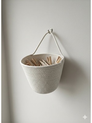 Elarque Sepet Dekoratif Mandal Sepeti - Çok Amaçlı Organizer, 15X15 cm