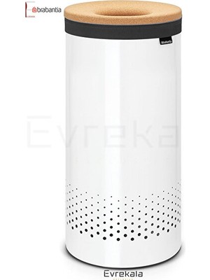 Elarque Çamaşır Sepeti Beyaz ve Çamaşırlık - 35 Litre Kapasiteli Modern Tasarım