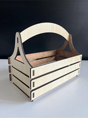 Elarque Sepet Mini Dekoratif Mdf - Renkli ve ŞI.5X9X12 cm Tasarım