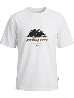 Jack & Jones Jack&jones 12289924 0 Yaka Erkek Tshirt - Beyaz