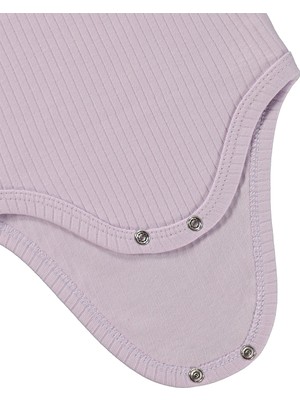 Mini Damla Minidamla Kısa Kol Basic 3'lü Set 1-18  Ay Çıtçıtlı Badi - Pembe