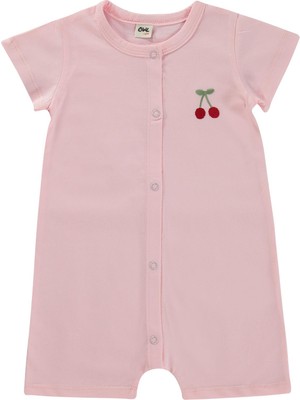 Civil Baby Kiraz Baskılı 6-18 Ay Tulum - Pembe