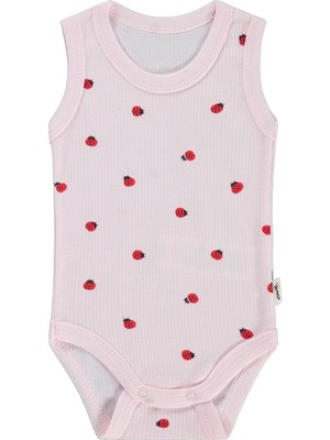 Civil Baby Uğur Böceği Empirme 0-3 Yaş Çıtçıtlı Badi - Pembe