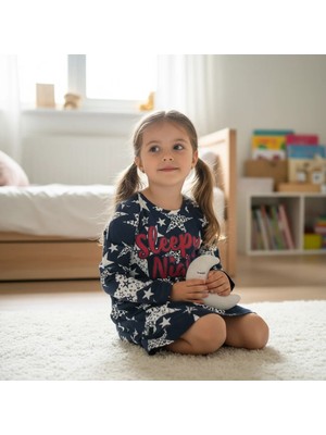 Bonbon Kız Çocuk Baskılı Elbise CB1053