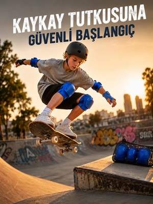 Skygo Mi Çocuk Koruyucu Dizlik Dirseklik ve El Bilek Koruyucu Seti 2 Adet