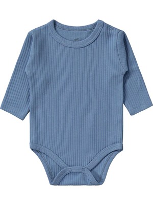 Mini Damla Minidamla Uzun Kol Basic 3'lü Set 1-18 Ay Çıtçıtlı Badi - Sarı