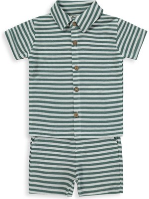 Civil Baby Çizgili 6-18 Ay Takım - Yeşil
