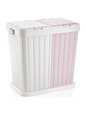 Elarque Çamaşır Sepeti Ikili Çok Amaçlı Kutu ve Kapaklı , 40+40 Litre