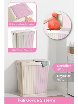 Elarque Çamaşır Sepeti Iki Şır Sepeti - Geniş ve Kullanışlı