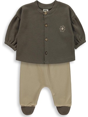 Civil Baby Güneş Baskılı 1-9 Ay Pijama Takımı - Kahverengi