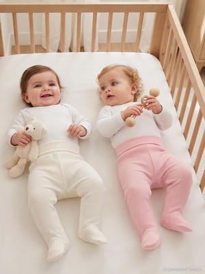 Mini Damla Minidamla Patikli Basic 2'li Set 3-9 Ay Tek Alt Bebe - Pembe