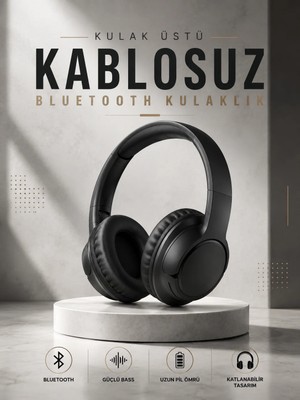 Skygo Kulak Üstü Kablosuz Bluetooth Kulaklık Yüksek Ses Kaliteli Anc Özelliği