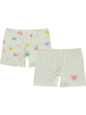 Civil Girls Kalp 2-12 Yaş Kız Çocuk 2'li Boxer - Standart