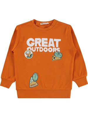 Civil Boys Erkek Çocuk Great Baskılı 2-5 Yaş Sweatshirt  - Turuncu