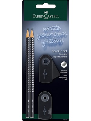 Faber-Castell Sparkle Siyah Yazım Seti,ergonomik Üçgen Şekil,dayanıklı Uç