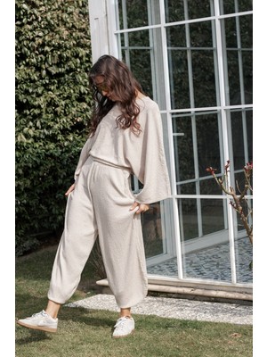 Nisan Triko Beli Lastikli Balon Pantolon
