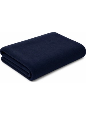 Ecotton Works Tek Kişilik Lacivert Gramajlı Battaniye Kamp Battaniyesi Tv Battaniyesi 150 x 180 cm