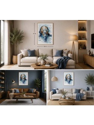 Ti Play Ornitorenk Figürlü Watercolor Duvar Tablosu 50X70CM - Pvc Canlı Uv Baskı Çerçevesiz Tablo