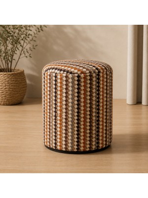 Homefy Yuvarlak Silindir Puf 35X45 cm – Çok Amaçlı Dekoratif Oturma ve Ayak Pufu