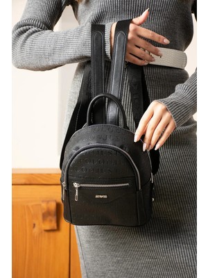 Just Polo Günlük Kombinlere Uygun Kadın Orijinal Siyah Yeni Sezon Şık Sırt Çantası Shopper