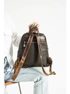 Just Polo Kadın Günlük Kullanıma Uygun Büyük Boy Sırt Çantası Shopper Ebat: 28 x 33 cm