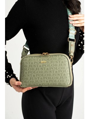 Just Polo Kadın Orta Boy Baskılı Şık Omuz Çantası ve Cüzdanı Kombin Shopper K232053MH