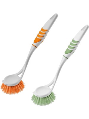 Belirtilmemiş Titiz Softon 2'li Lüx Yuvarlak Lavabo Fırçası (TP-335) - Mavi Ergonomik Saplı Lavabo ve Tezgah Fırç