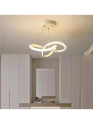 Belirtilmemiş Aura Beyaz Ultrapower LED Avize, Modern Sarkıt Tasarım, Alüminyum Gövde, 6500K Beyaz Işık, 36W, 25
