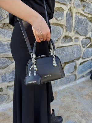 Just Polo Kadın Yeni Sezon Mini Cüzdan Aksesuarlı Askılı Şık El ve Omuz Çantası Ebat : En 19 Boy 14 cm
