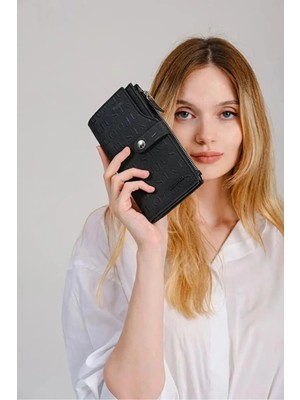 Just Polo Günlük Kombinlere Uygun Kadın 20 Kart Bölmeli Fermuarlı ve Kapaklı Cüzdan Shopper