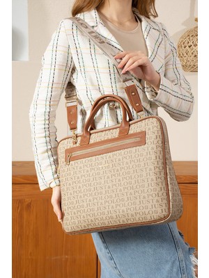 Just Polo Unisex Monogram Kumaş Laptop ve Evrak Çantası 2206
